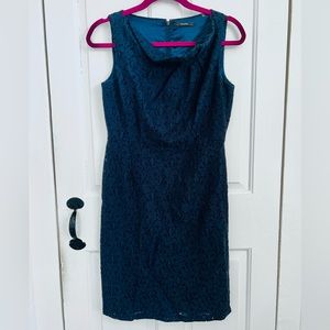 Navy Lace Tahari Dress Sz 6